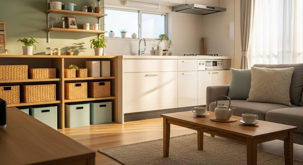 リビングとキッチンで使える収納の工夫