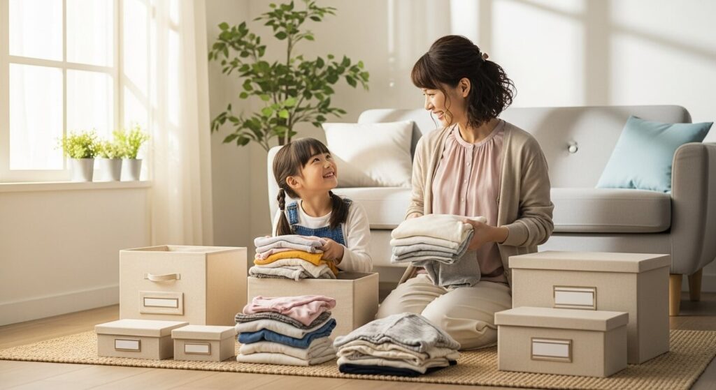 家族で協力して行う衣替えの工夫