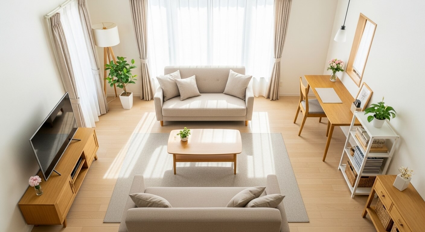 散らかりにくい部屋をつくる家具配置｜動線を整えて片付けやすくする工夫