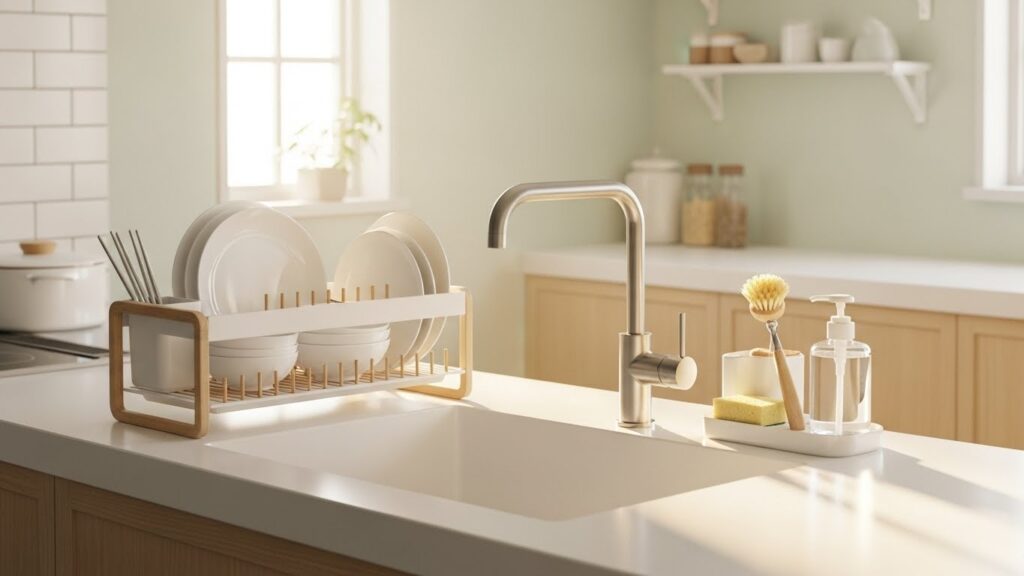 調理スペースを広く確保する小さな工夫