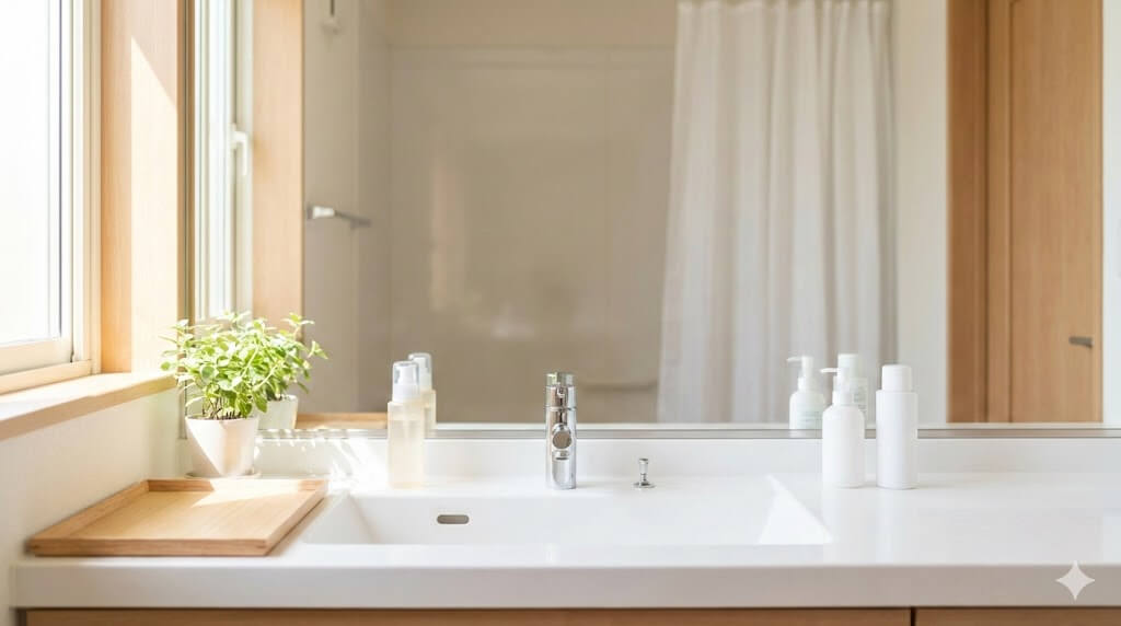 洗面台の上を増やさない整え方｜毎日の動きで崩れにくくするコツ