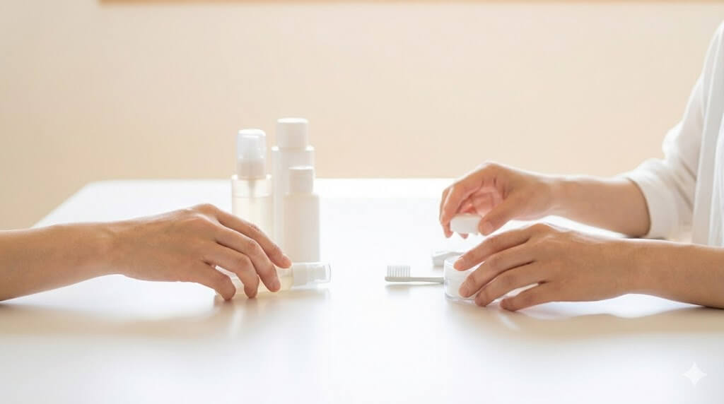 洗面台まわりを「置く物だけ」にする仕分け手順